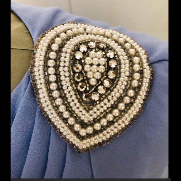 Vintage Talk to Me Jambrusco Dress Size L Embellished Rhinestones Pearls - Picture 2 of 14